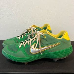 Nike Alpha Huarache Elite 2 Oregon Ducks PE Cleats CT8428-300 Men's size 12